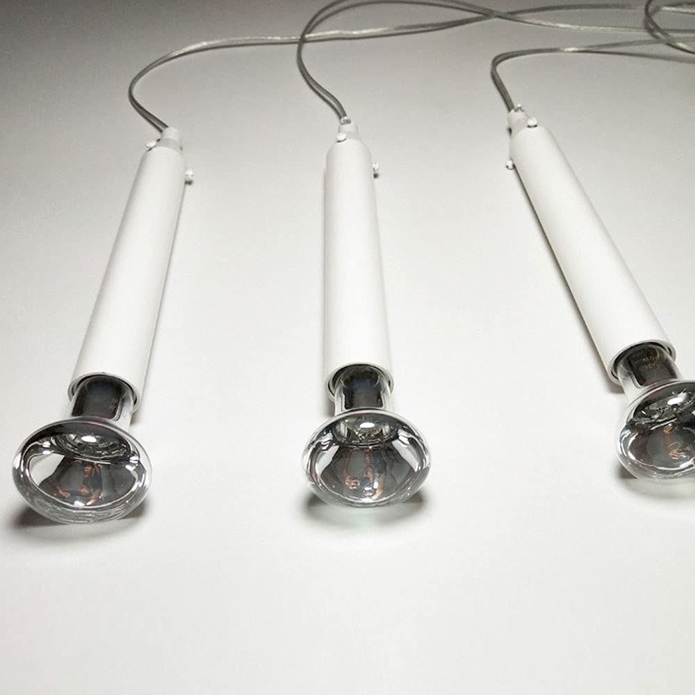 Siet Lampada A Sospensione Moderna in Vetro Bianco per Isola Cucina, Lampada A Sospensione A Cono Nordico per Sala da Pranzo, Camera da Letto, Corridoio, Corridoio, E14, Lampade da Soffitto