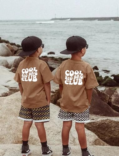 Big Brother T-Shirts Toddler Boys Cool Big Bro Club Tee Tops Sibling Reveal Shirt Big Brother Gifts for Toddler Boy4