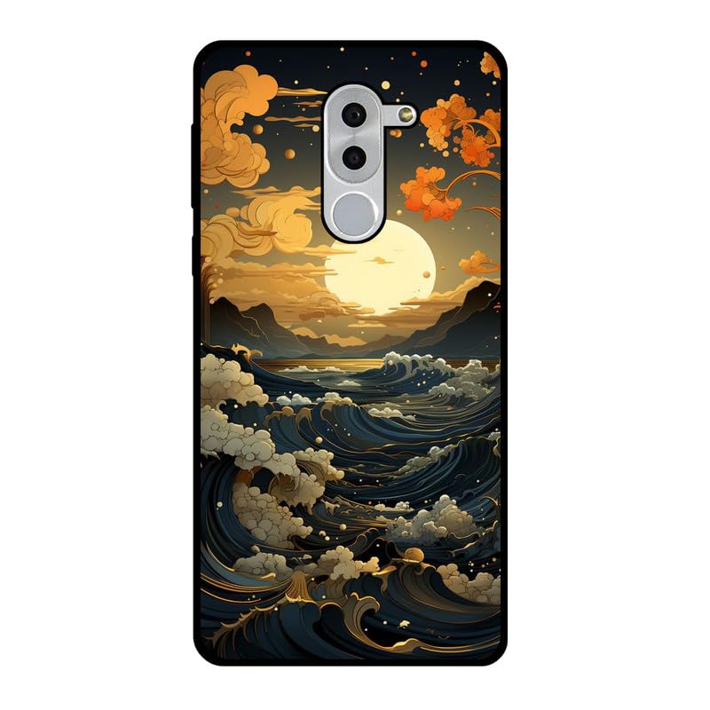 KARTXITAI Cover Compatibile con Honor 6X Custodia,Protettiva per Tutto il Corpo Morbida al Tatto,Slim in Silicone TPU con Assorbimento degli Urti e Anti- Graffio - Mare, Luna KARTXITAI Cover Compatibile con Honor 6X Custodia,Protettiva per Tutto il Corpo Morbida al Tatto,Slim in Silicone TPU con Assorbimento degli Urti e Anti- Graffio - Mare, Luna