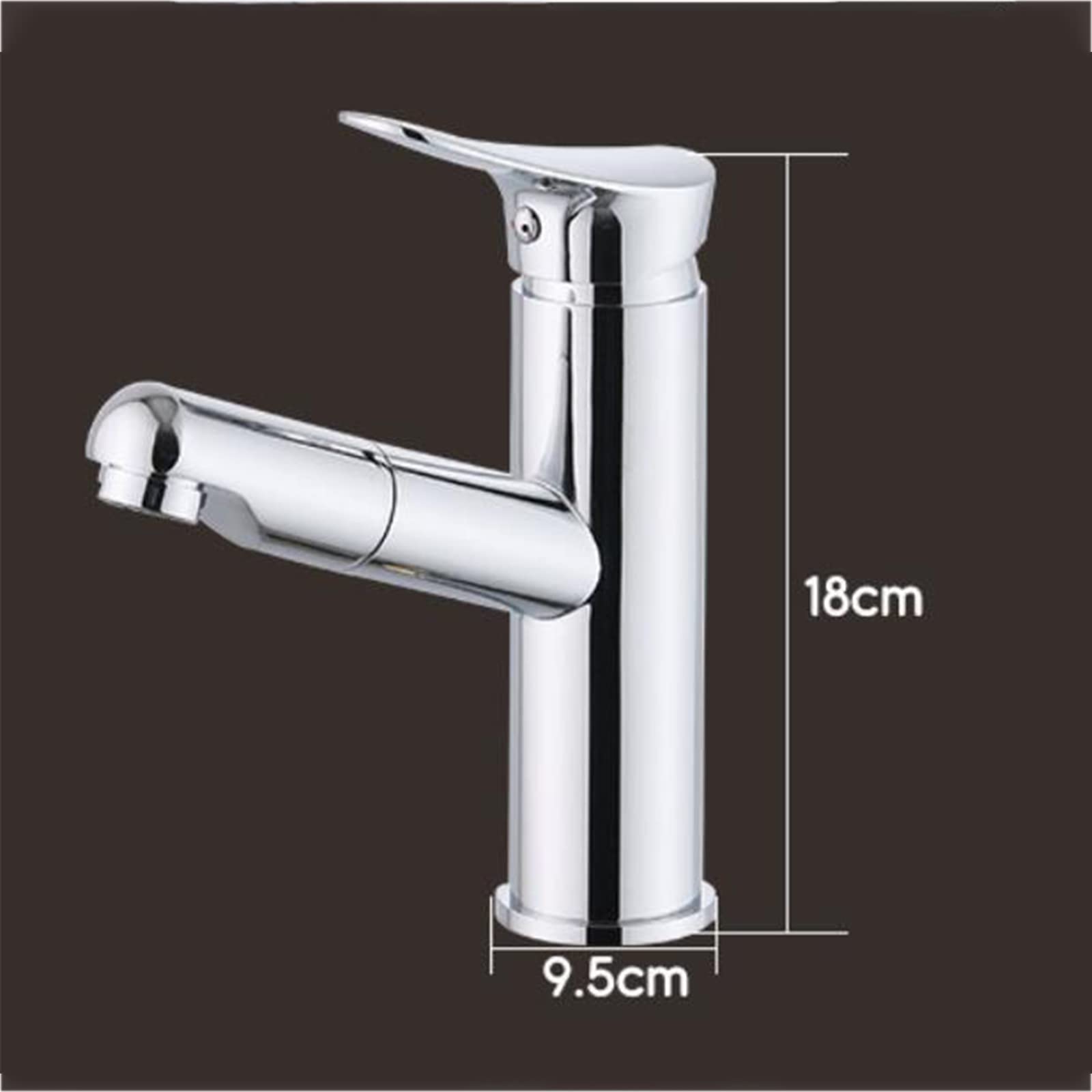 CCXXYGWJ Grifo de baño con Grifo extraíble para Lavabo de baño, Grifo Monomando para Lavabo, Grifo Mezclador de Agua fría y Caliente, aireador, Grifo para Lavabo de baño, Grifo de Lavabo Cromado de