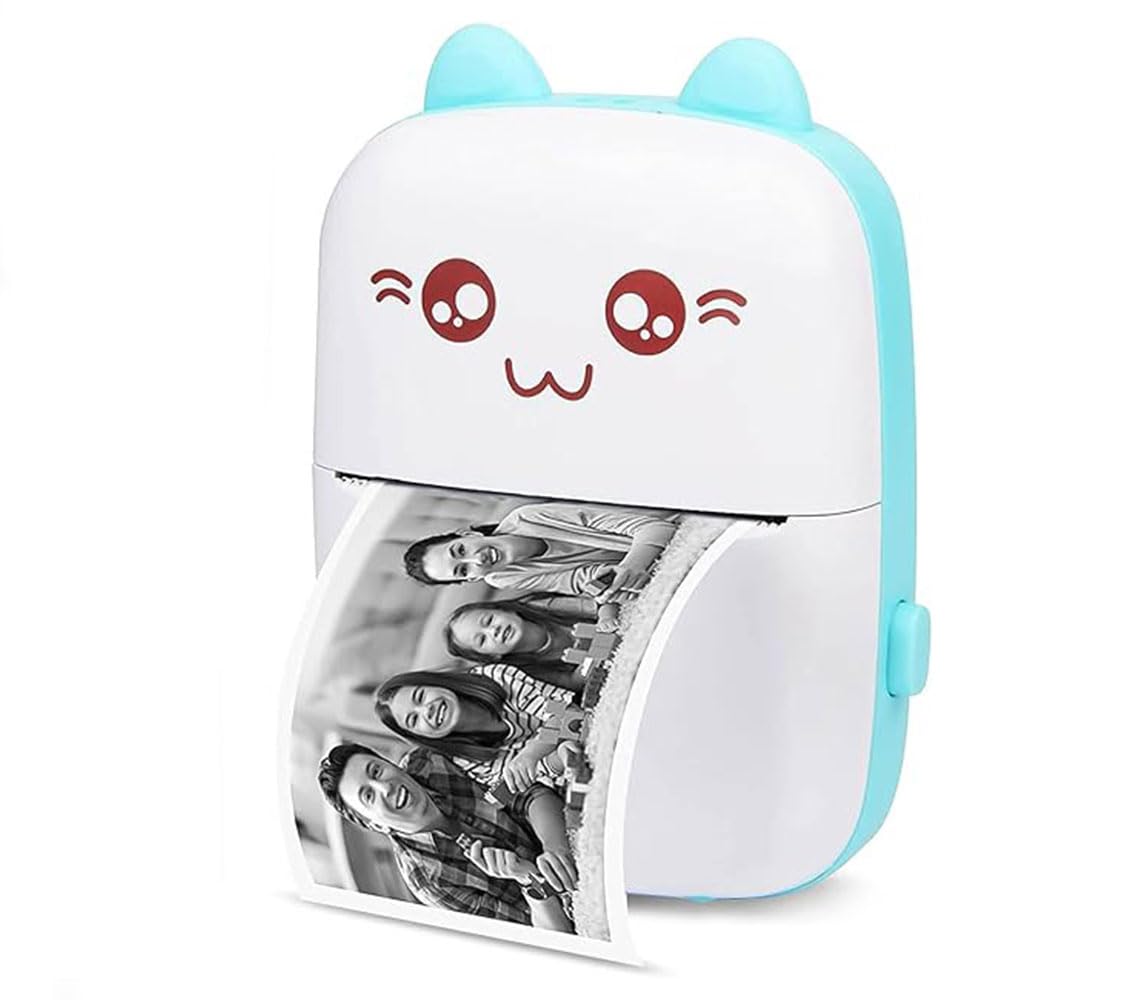 Zinnia Mini Pocket Printer for Student, Bluetooth Connectivity Mini Thermal Lable Pocket Printer for Photo, Wireless Smart Instant Photo Printer for Kids (Blue Pocket Printer) (B0CX56MDPK) Amazon Price History, Amazon Price Tracker