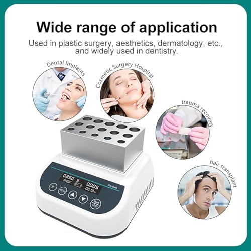 Gel Heater Machine, PRP Trockenbadblock 2,5-15ml Spritzen, Digital Lab Inubator w Temp Control 9 Programme Kühlung, Präzise Plasma Gel Maker für Klinik