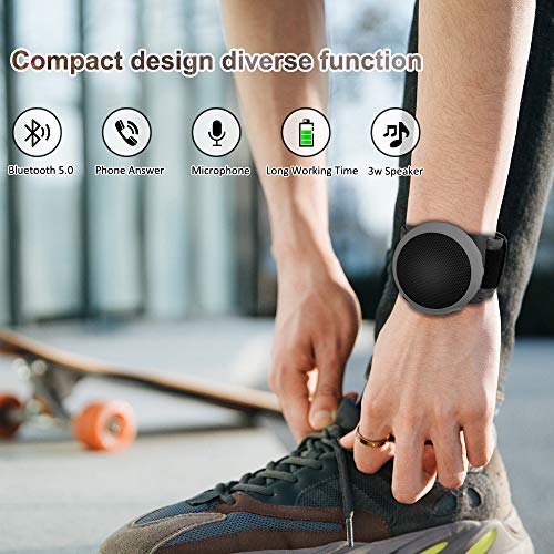 ANCwear Bluetooth Lautsprecher kabellos mit Bass, HD-Sound, tragbarer Lautsprecher eingebaut in Mic, 9.5 Std. Spielzeit, IPX6 wasserdicht, für Outdoor und Zuhause (schwarz) – Bild 4