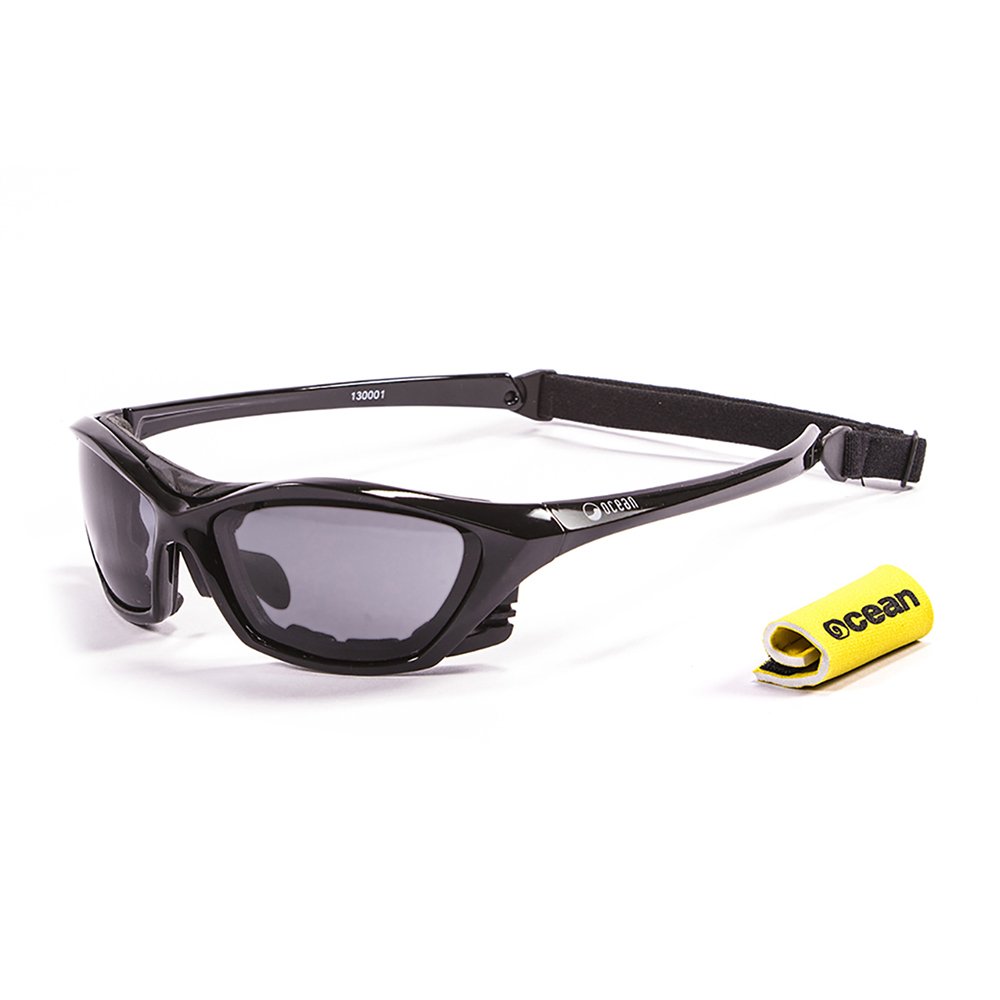 Ocean Sunglasses Lake Garda - Gafas de Sol polarizadas - Montura : Negro Brillante - Lentes : Ahumadas (13000.1)