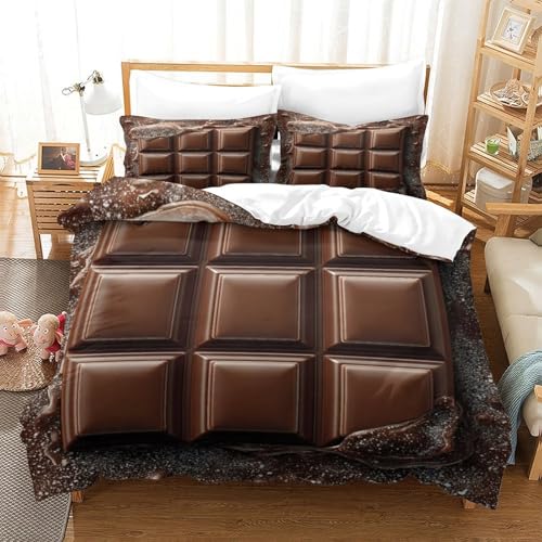 Housse de couette 3D hypoallergénique en microfibre douce avec zip