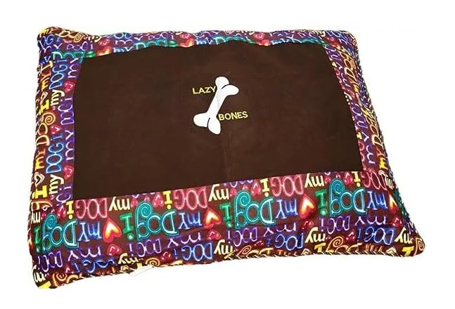Voice7 Printed I Love My Dog Bed Pillow Cover Large 29"x39" Removable Zipped Polycotton Outer Covers, No Filling - Image 2