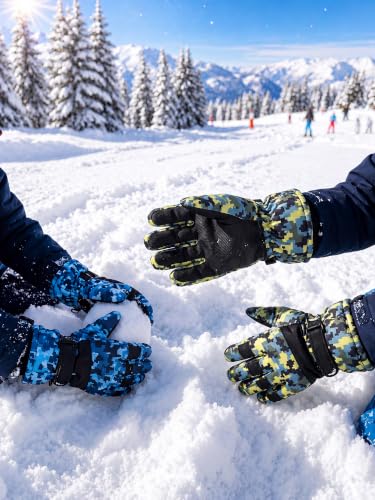 Image of SATINIOR 2 Pair Kids Winter Gloves