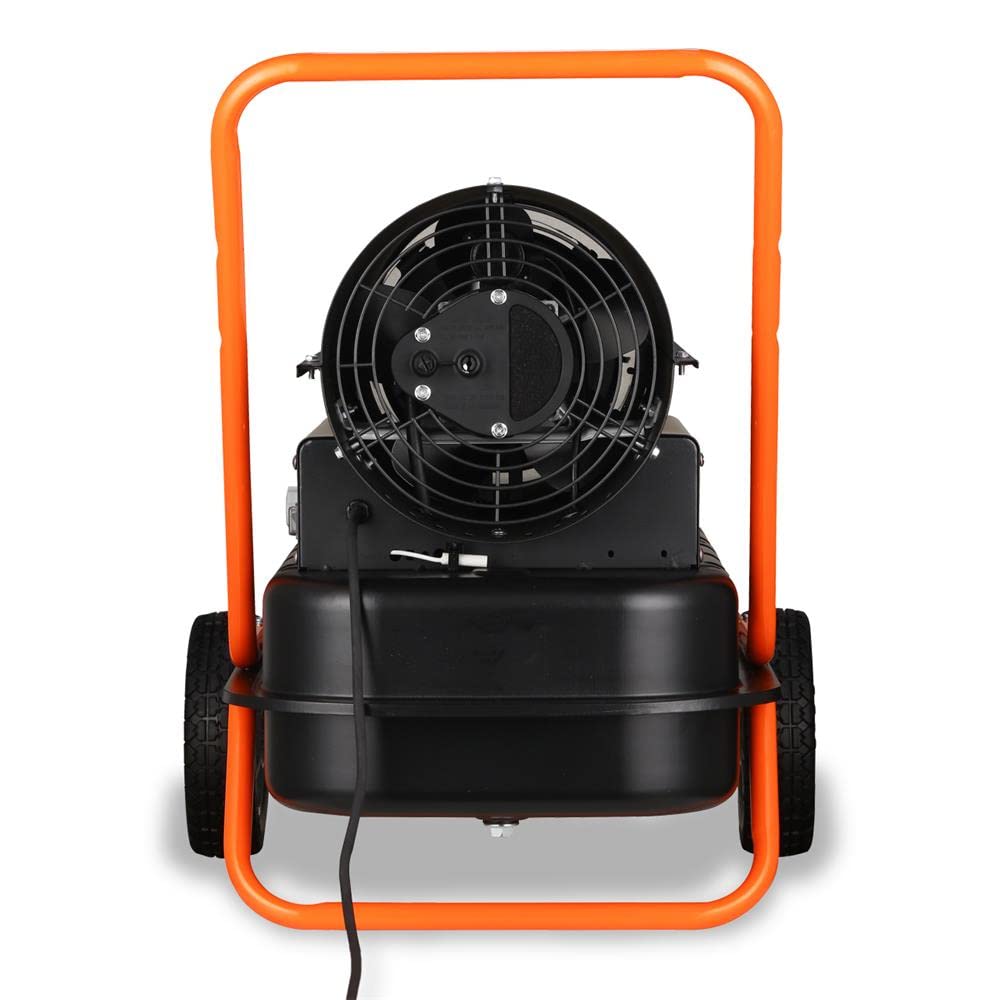 Generatore aria calda a diesel FUXTEC DH116 - Termoventilatore a gasolio potenza termica di riscaldamento 30 kW, serbatoio 38L(13h), accensione elettrica, termostato regolabile.