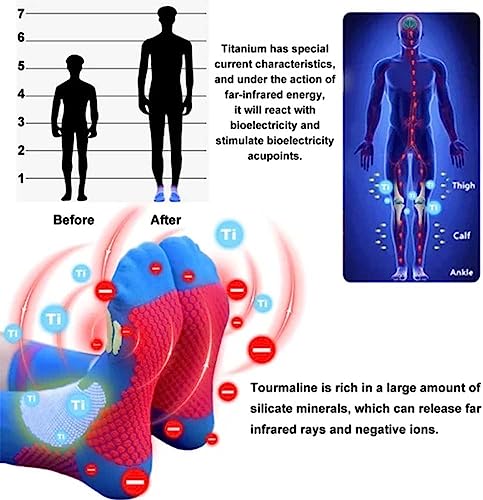 HIGHERSOCKS 2023 Far Infrared Schorl Titanium Ion Heightening Booster Socks, Highersocks Heightening Booster Socks (Black-5PCS,L: 9~15 US Men / 10~16 US Women)3