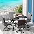 LEVELEVE 5 Piece Outdoor Patio Dining Set with 4 Swivel Dining Chairs & 1 Large Square Dining Table,Bistro Furniture Set for Lawn, Garden, Deck, Backyard and Porch