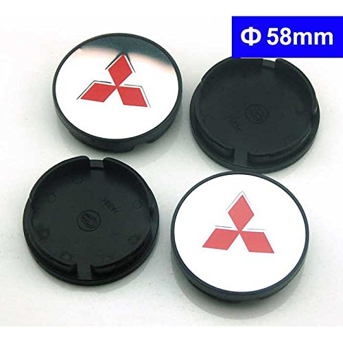 4pcs W130 58mm Car Styling Accessories Emblem Badge Sticker Wheel Hub Caps Centre Cover MITSUBISHI LANCER PAJERO OUTLANDER ASX Galant Eclipse Spyder