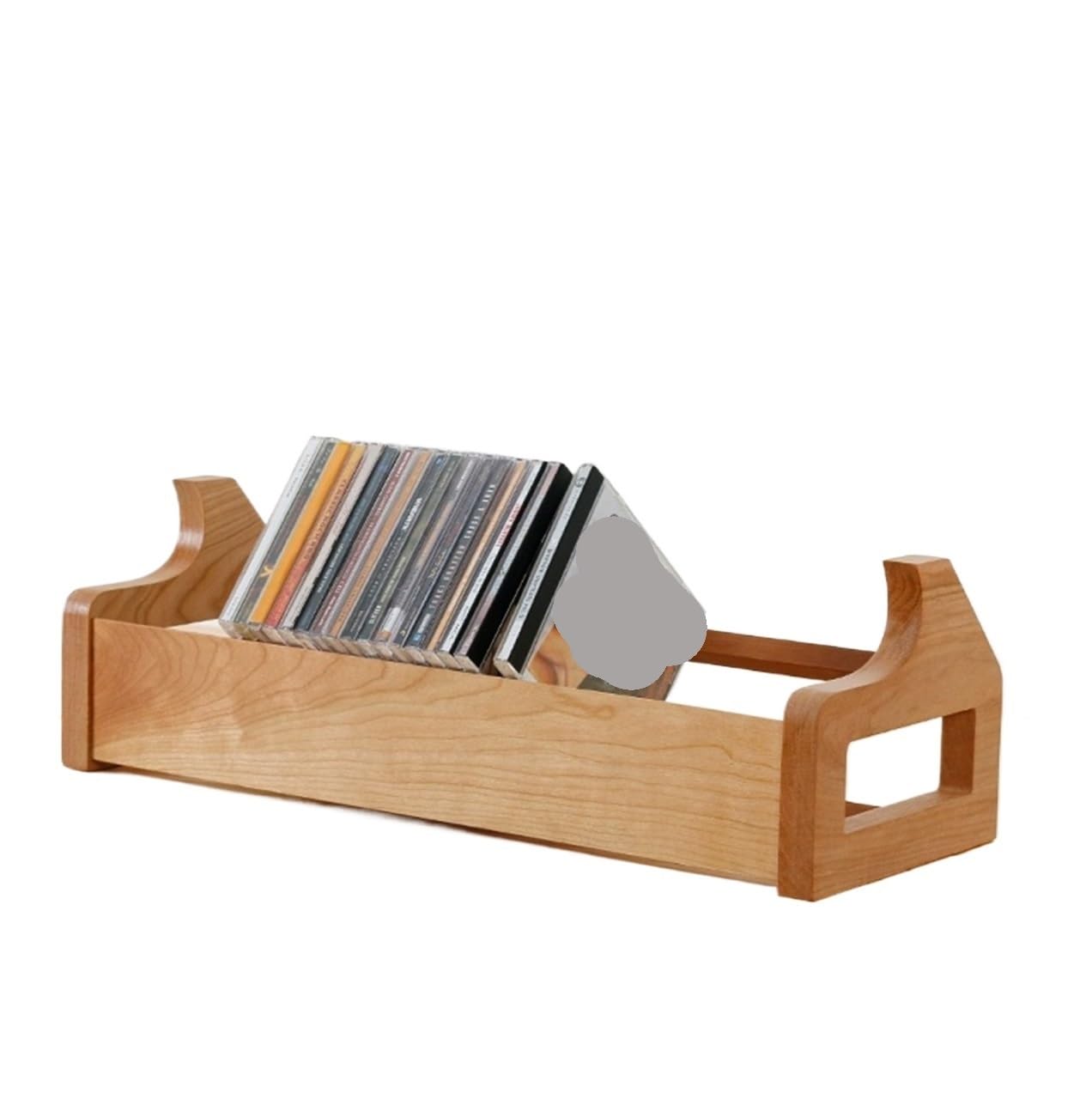 Porta Dischi Vinile Porta CD In Legno, Organizer Da Scrivania, Dischi For Collezioni Di Film E Videogiochi Soggiorno Studio(Natural)