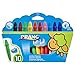 PRANG be-be Jumbo Crayons for Small Children, Washable, Includes Sharpener, Assorted Colors, 10-Pack (73010),Large