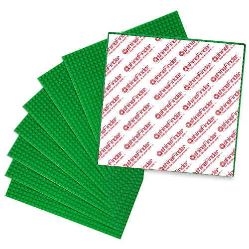 shineFinder 8 Panel Set Building Plate Compatible with Lego Building Blocks, 25.5 x 25.5 cm