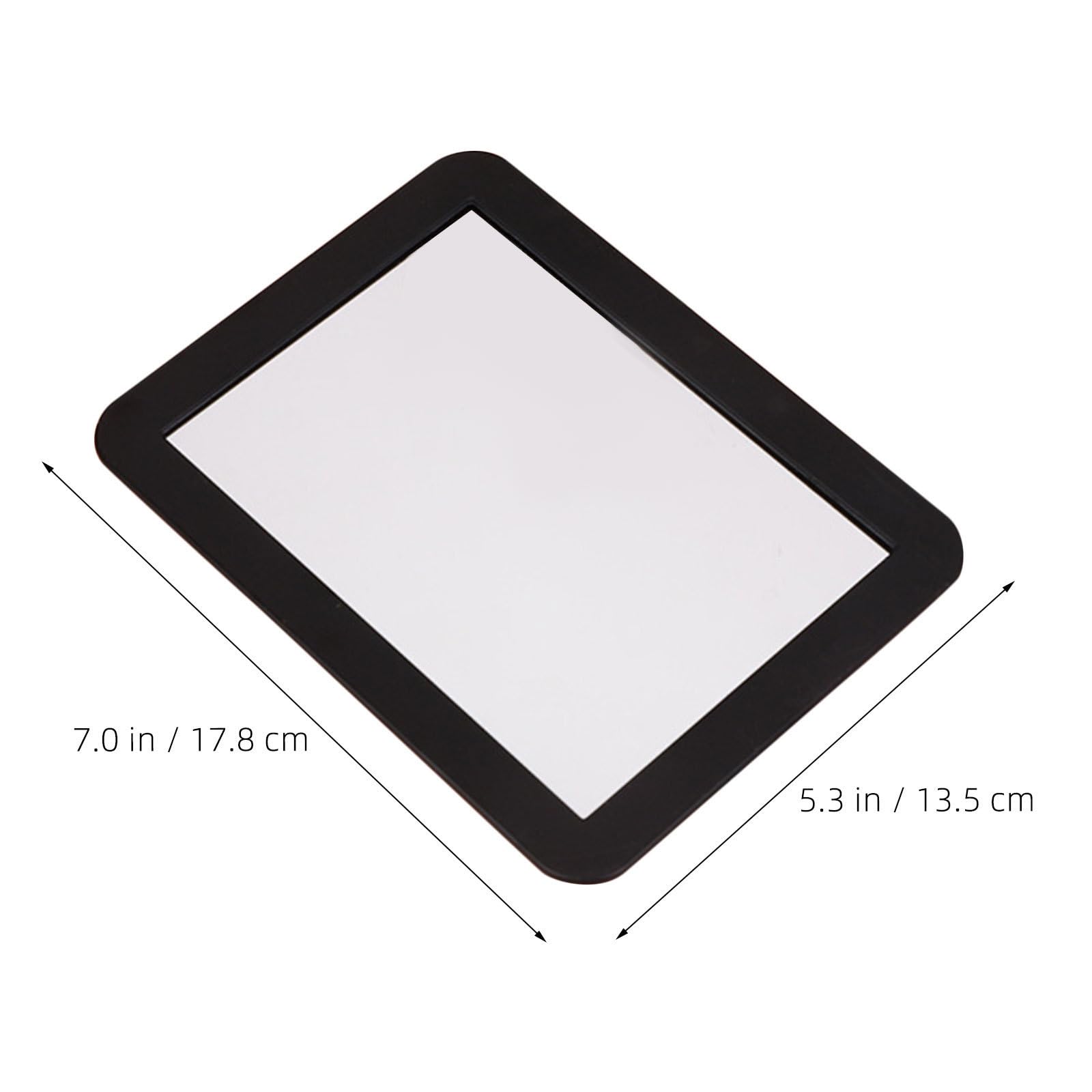 6 Piezas Espejo Magnético para Armario, Espejo Irrompible de Plástico, Rectangular, Bordes Redondeados, Instalación Magnética, para Taquillas y Baños, para Estudiantes, 7x5
