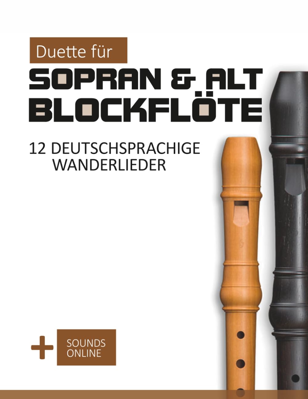 Duette für Sopran & Alt Blockflöte - 12 deutschsprachige Wanderlieder: + Sounds Online (Blockflöte Songbook)