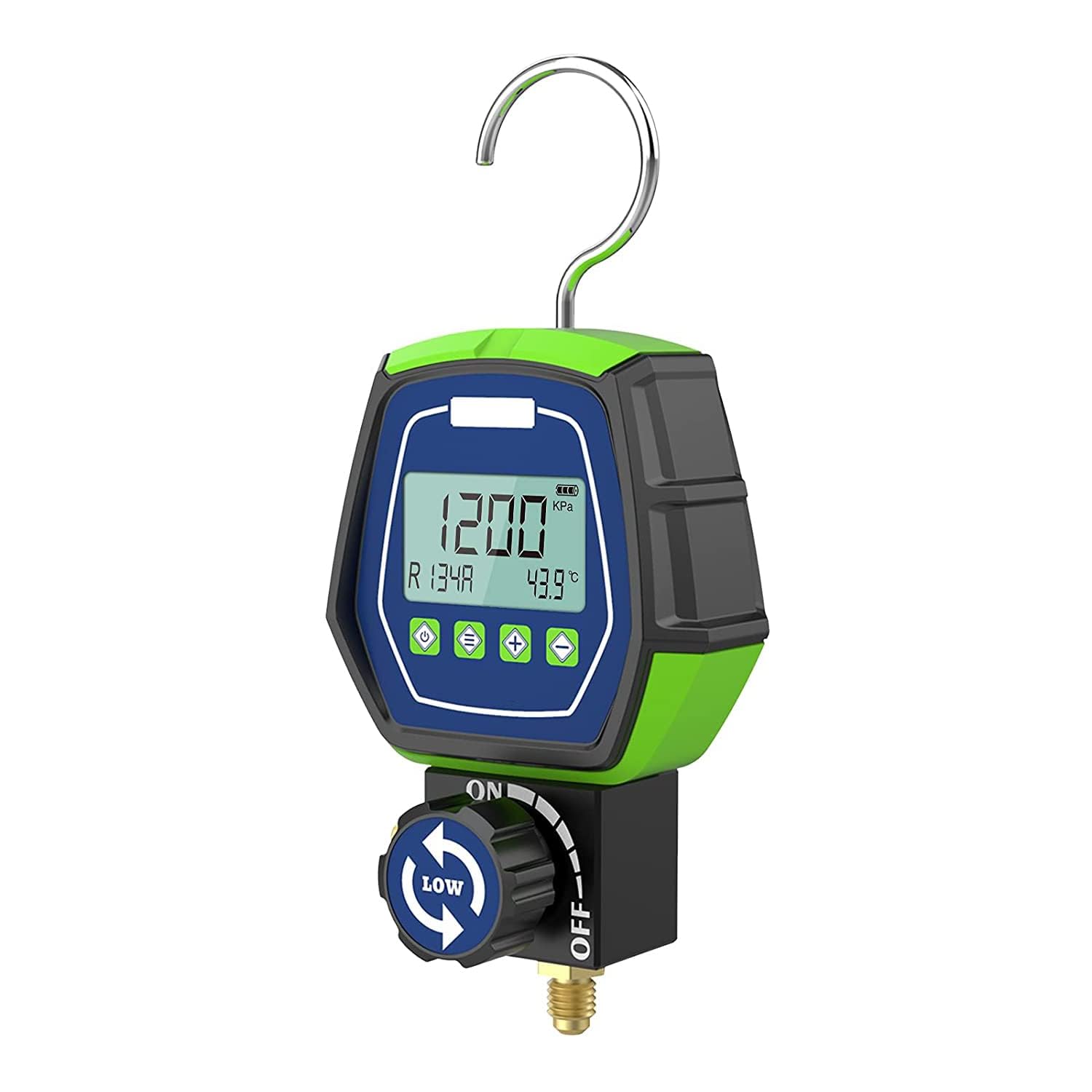 BELEY Manómetros Digital R32 - Bomba de vacío Aire Acondicionado y Prueba R134A R410A HVAC Manómetros Digitales con 90 refrigerantes incorporados para probar y Mantener Sistemas de refrigeración