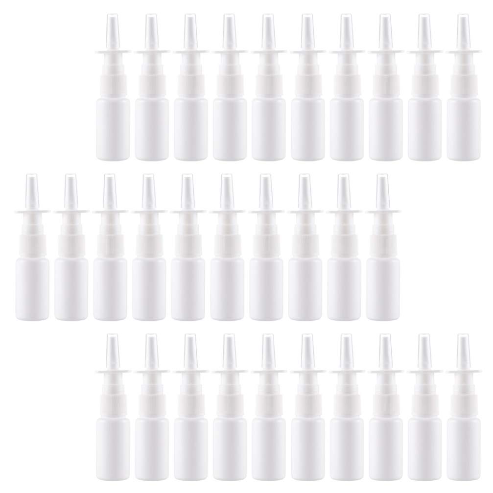 EXCEART Spray Bottles 50ml in Pe Bianco, Flaconi Spray da Viaggio | 200 Pezzi, Nebulizzatore Spray Nasale Cover Protettiva Trasparente, Back To School Party
