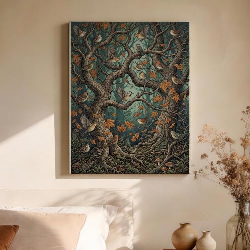 Lienzo de hojas rústicas de 40 x 50 cm para dar vida a paredes blancas y vacías 4