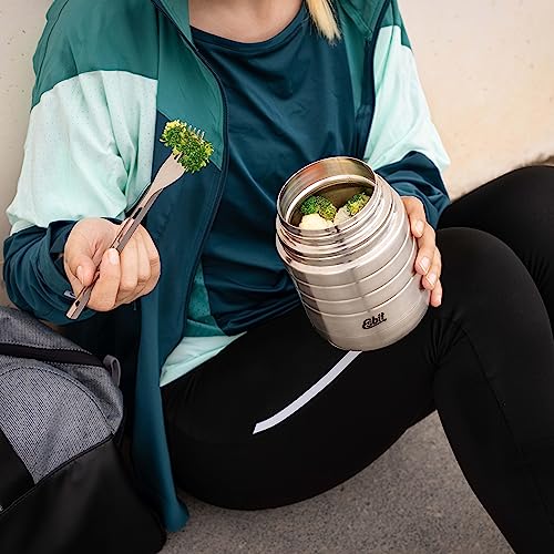 Foto von Esbit Thermobehälter Majoris für Essen - Warmhaltebehälter 800 ml in Edelstahl - aus Edelstahl für warme und kalte Speisen