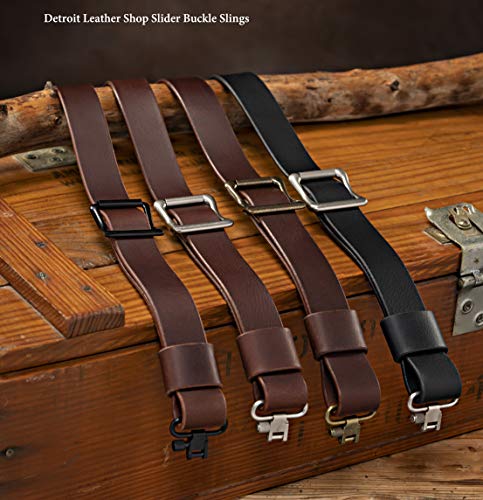 Detroit Leather Shop Adjustable Leather Rifle Sling (Model C) #TOP3