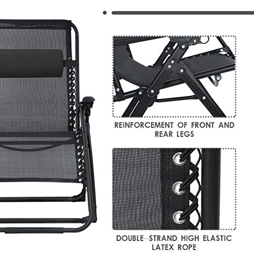 Fdw Patio Chair Zero Gravity Chair Lawn Chair Oversized Outdoor Chair Xl Oversized Zero Gravity Chair Anti Gravity Chair Patio Chair For Pool Deck Chair Camping With Cup Holder #TOP2