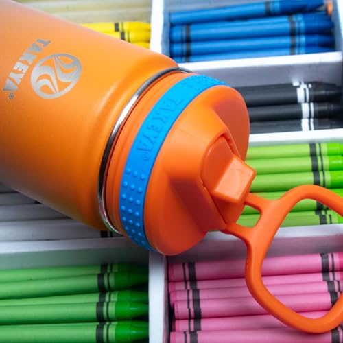 Image of Takeya 18 oz Actives Stainless Steel Water Bottle with Straw Lid - Leakproof, Double-Wall Insulated, Keeps Drinks Cold 24 hrs /Hot 12 hrs, BPA-Free, Powder-Coated, Gym & Travel, Ombre Awestruck