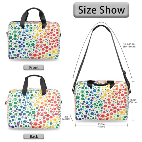 Maletín para laptop 15.6-16 pulg con diseño a puntos coloridos miniatura 6