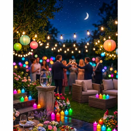 Velas sin llama que cambian de color con temporizador y carga 2