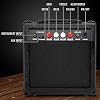LyxPro Electric Guitar Amp 20 Watt Amplifier Built in Speaker Headphone Jack and Aux Input Includes Gain Bass Treble Volume and Grind - Black