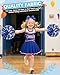 JenPen Cheerleader Costume Set Cheerleading Outfit Cheer Uniform Dress Cosplay for Halloween Party Gifts 3-9 Years(5-7 Years,Blue)