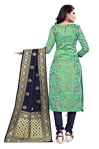 Image of AKHILAM Women's Jacquard Cotton Silk Unstitched Straight Salwar Suit Dress Material (13BNRS61 Parent)