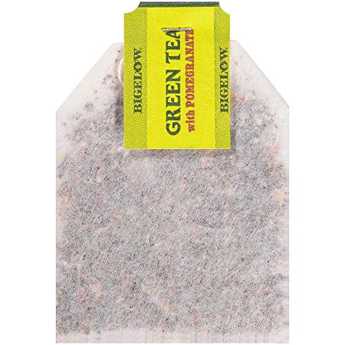 Image of Bigelow Tea Green Tea with Pomegranate 28-Count Box (Pack of 1) Premium Green Tea with Pomegranate Rosehips Hibiscus Antioxidant-Rich All Natural Medium-Caffeine Tea in Foil-Wrapped Bags