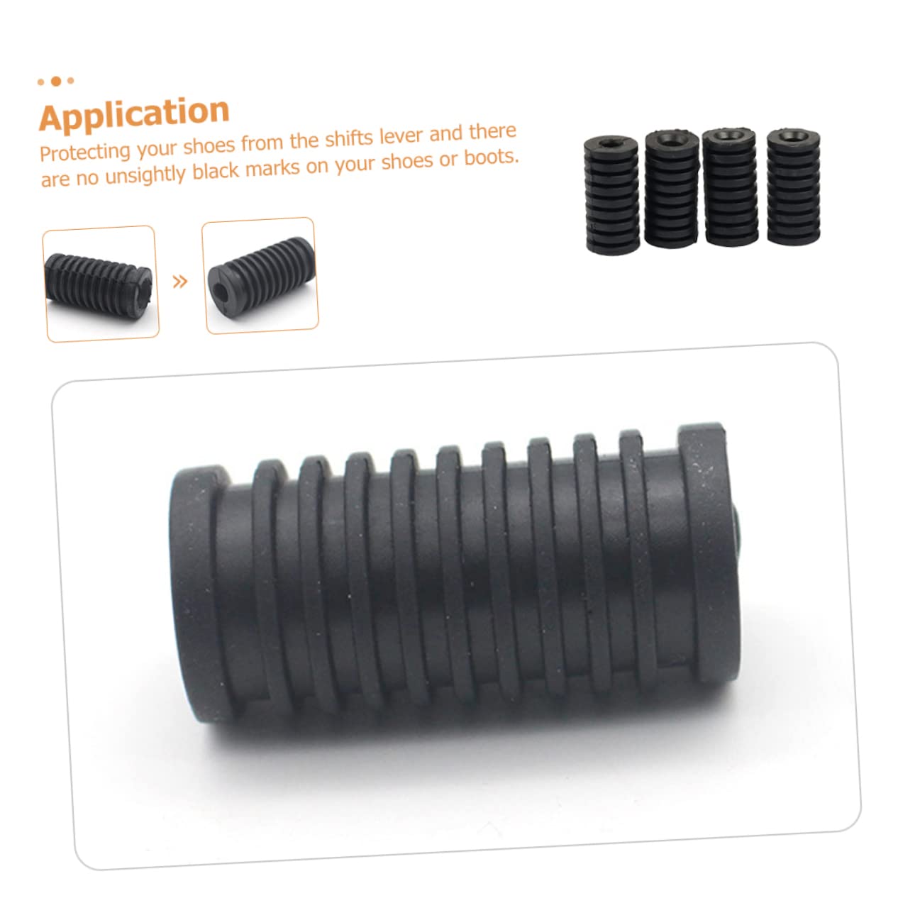 FAVOMOTO 4pcs Motorcycle Gear Lever Protector Pad Cover for Easy Installation Non- Design Compatible Motorcycles Shift Lever Accessories