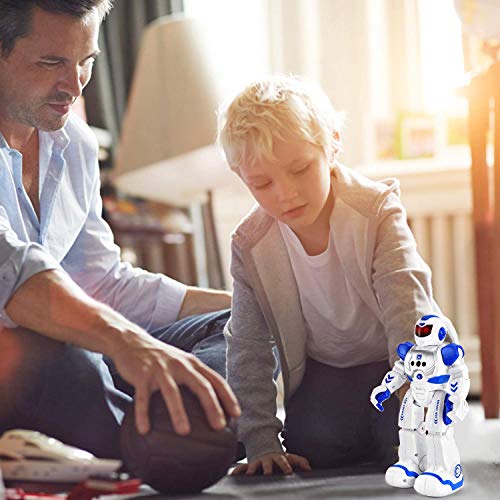 Cradream RC Robot for Boy Smart Robots Toys ,Programmable Remote Control Robot,Boys Girls Birthday Gift (Blue) - Thumbnail 7
