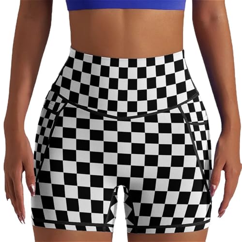 High Waisted Biker Shorts for Women Running Sports Workout Yoga Shorts with Pockets2