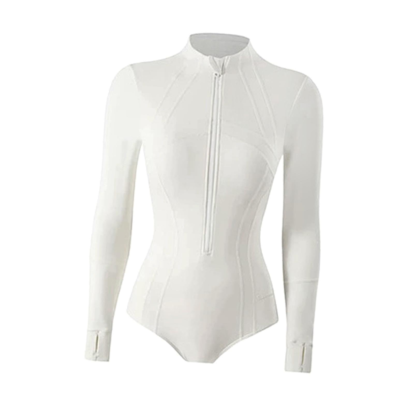 Amagogo Langärmliger Badeanzug für Damen, Neoprenanzug, bequemer, leichter Tauchanzug, 1-teiliger Rashguard für Strand-Scuba-Workout