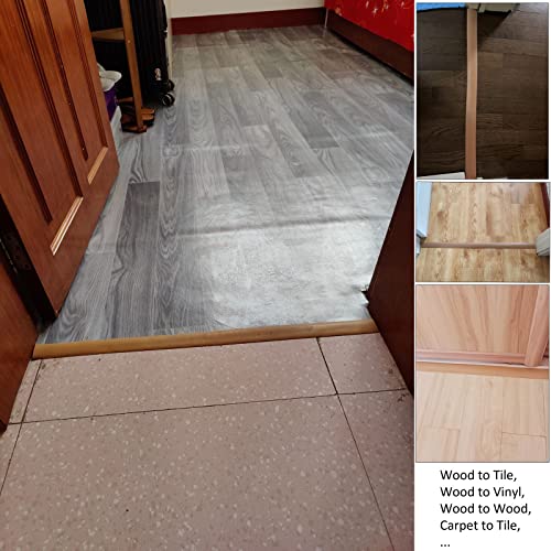 Bande de séparation plate en PVC TILEZE pour seuil de porte et sol