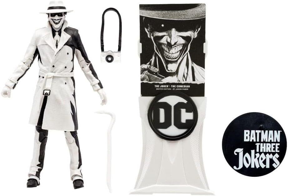 McFarlane Toys DC Multiverse The Joker Designed by Jason Fabok Sketch Edition Gold Label 7in Action Figure with Ultra Articulation, Exclusive Designer Box, Collectible Art Card