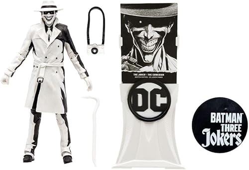 Miniatura 2 de McFarlane Toys DC Multiverse The Joker Designed by Jason Fabok Sketch Edition Figura de acción de etiqueta dorada de 7 pulgadas con ultra