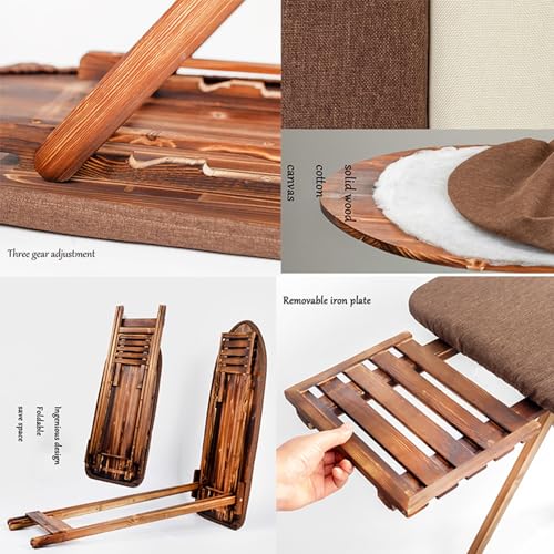 Table à repasser pliante en bois réglable et antidérapante - 7