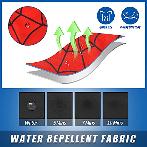 Image of Boys Swim Trunks with Boxer Brief Liner Compression Anti Chafe Swimming Shorts Stretchy UPF Quick Dry Swimsuit