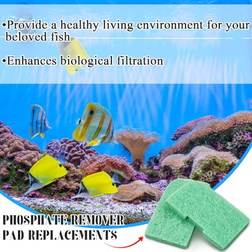 Image of Threlaco 20 Pack Compatible with Fluval 307 /407 /306 /406 Phosphate Remover Pads, Aquarium Canister Filter Media Replacement Pads for Fish Tank (Green)