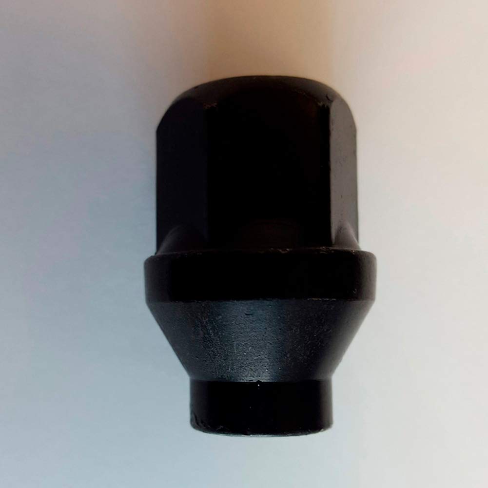 H&R Befestigungsmutter mit Schaft 5mm, ø14,7mm - M12x1.50 - Länge 34mm - Schwarz Kegel zu