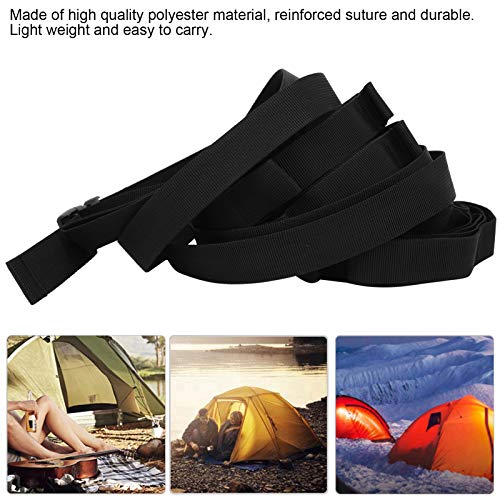 Junlucki Varal de acampamento, corda para pendurar, poliéster ajustável multifunções para acampament