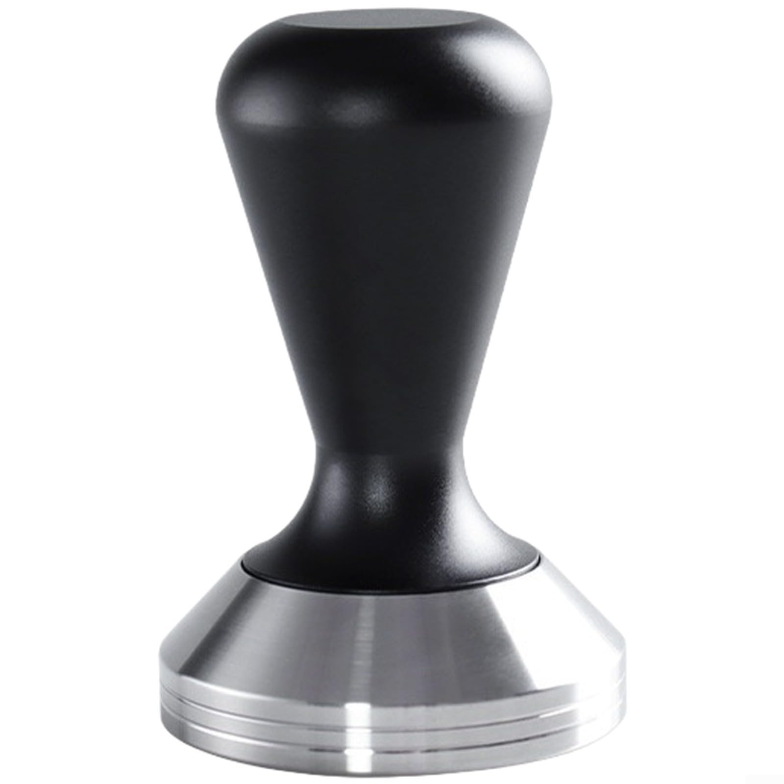 Para Barista Coffee Tamper 51 mm, 53 mm, 58 mm, base de acero inoxidable para máquina de café expreso, portafiltro, herramienta de prensa inferior lisa (53 mm, negro)