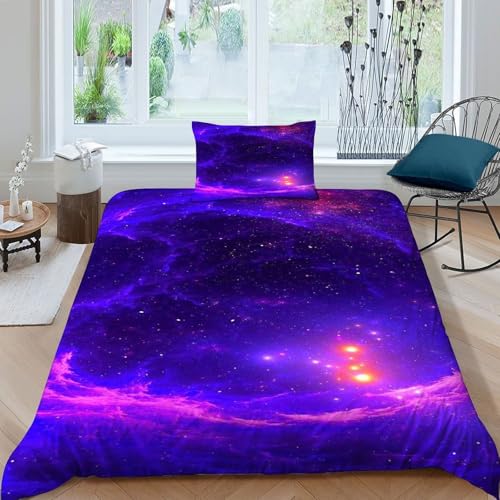 Housse de couette ciel étoilé 135x200 microfibre - 3