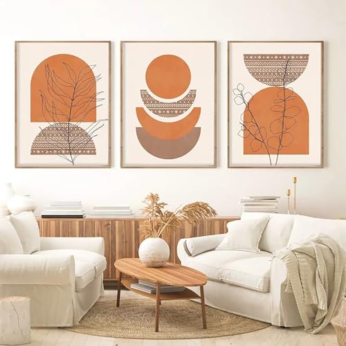 Art mural géométrique abstrait sur toile esthétique premium - 4