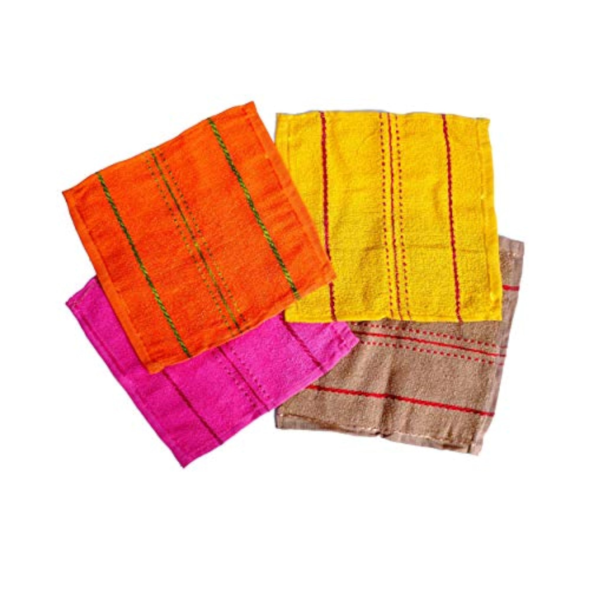 Attractive Multi-Color Cotton Face Towel Set of 10
