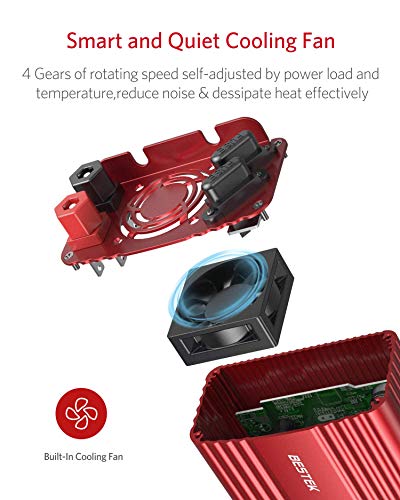Bestek 500W Power Inverter Dc 12V To 110V Ac Converter With Alligator Battery Clamp 4.8A Dual Usb Car Charger Etl Listed #TOP3